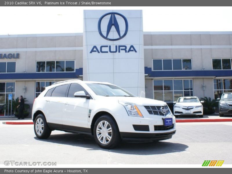 Platinum Ice Tricoat / Shale/Brownstone 2010 Cadillac SRX V6