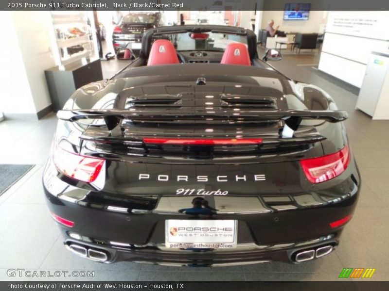 Black / Black/Garnet Red 2015 Porsche 911 Turbo Cabriolet