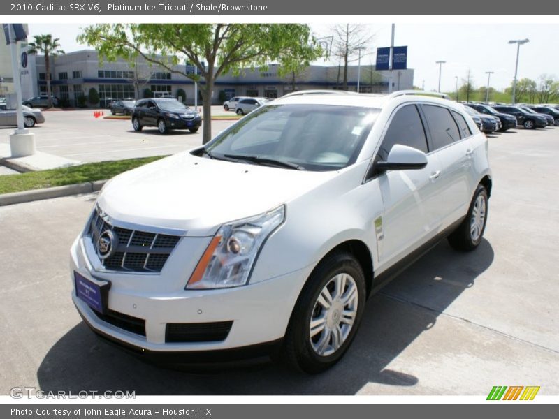 Platinum Ice Tricoat / Shale/Brownstone 2010 Cadillac SRX V6