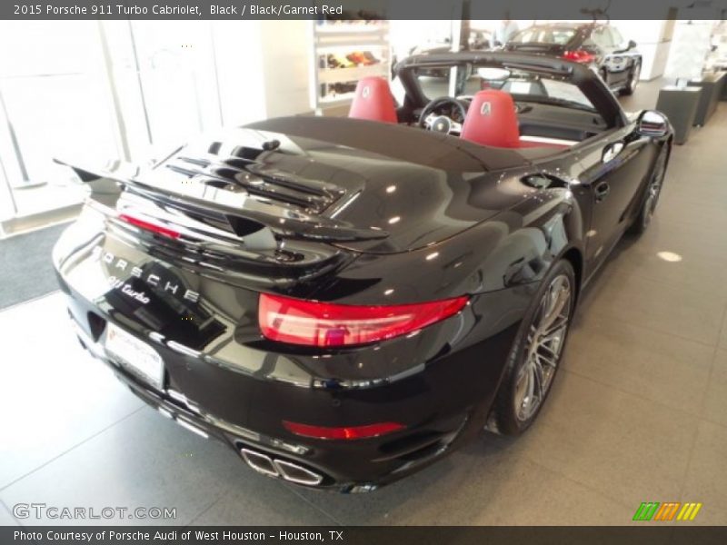 Black / Black/Garnet Red 2015 Porsche 911 Turbo Cabriolet