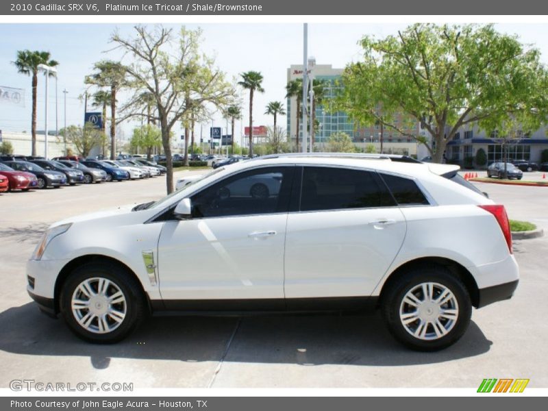 Platinum Ice Tricoat / Shale/Brownstone 2010 Cadillac SRX V6