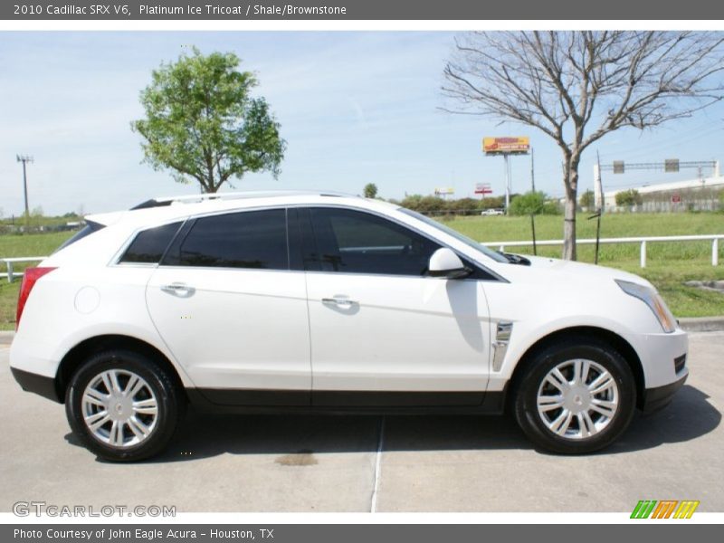 Platinum Ice Tricoat / Shale/Brownstone 2010 Cadillac SRX V6