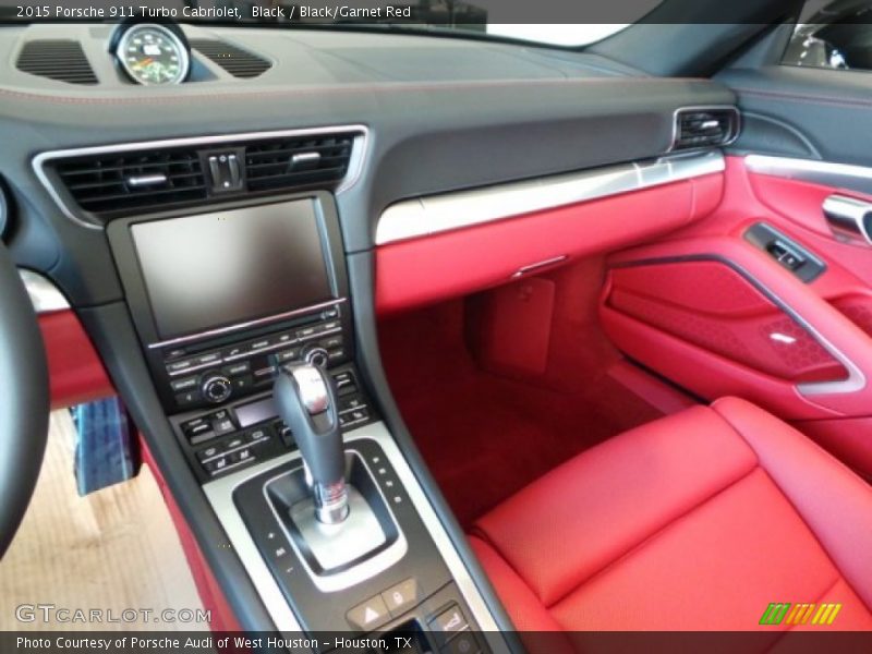 Black / Black/Garnet Red 2015 Porsche 911 Turbo Cabriolet