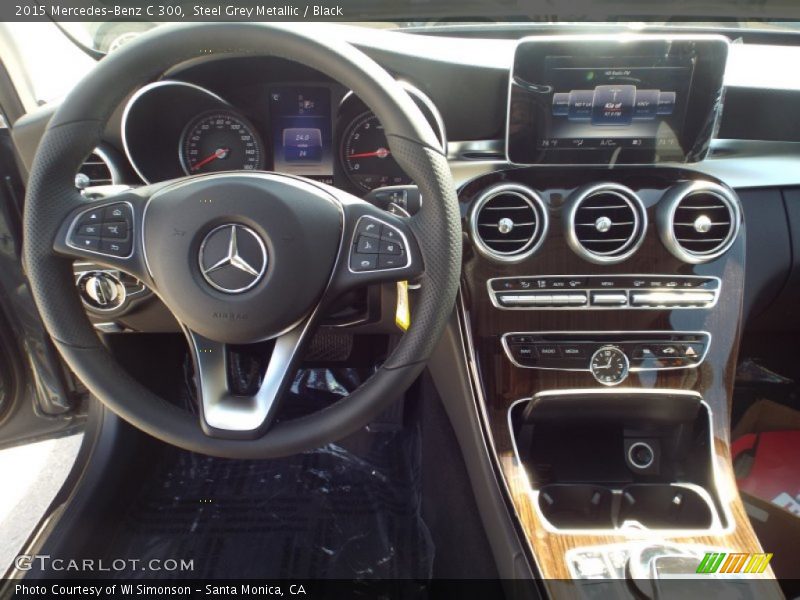 Steel Grey Metallic / Black 2015 Mercedes-Benz C 300