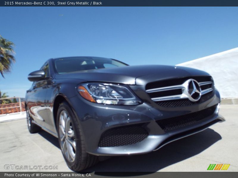 Steel Grey Metallic / Black 2015 Mercedes-Benz C 300