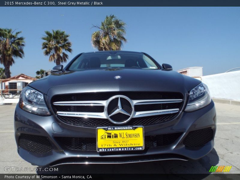 Steel Grey Metallic / Black 2015 Mercedes-Benz C 300