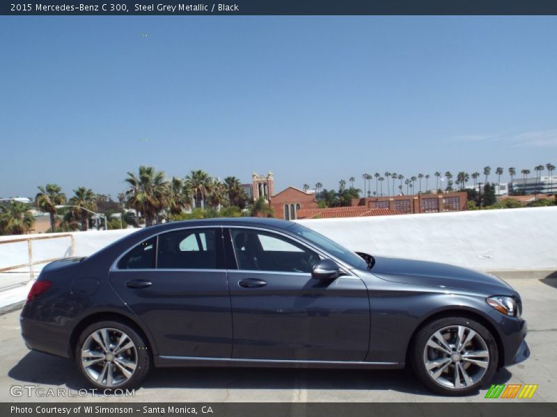 Steel Grey Metallic / Black 2015 Mercedes-Benz C 300