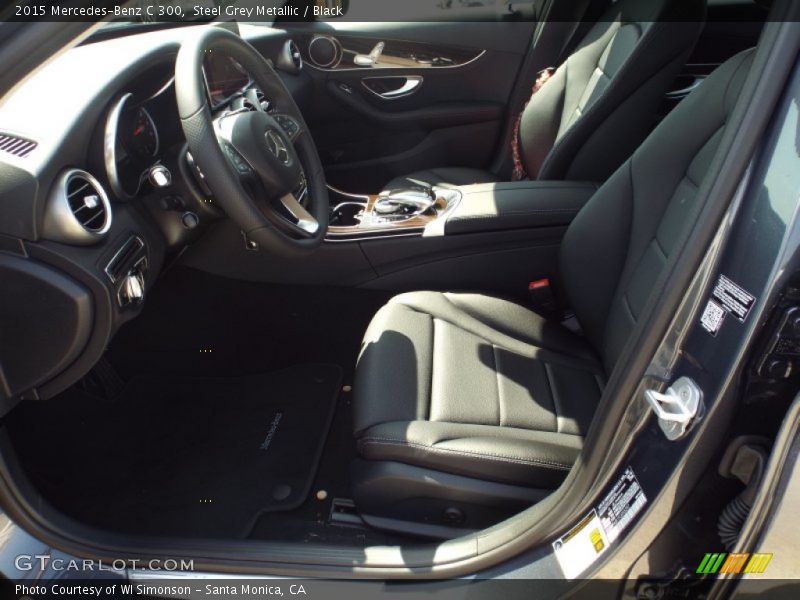Steel Grey Metallic / Black 2015 Mercedes-Benz C 300