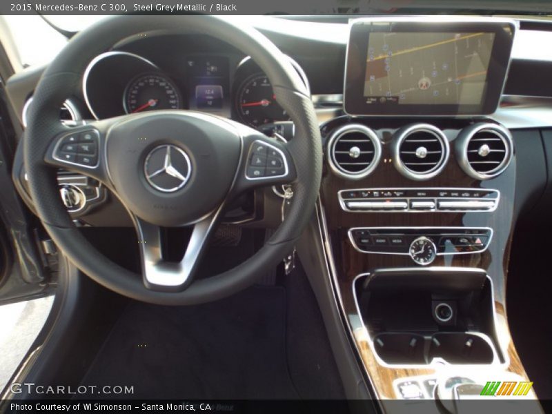 Steel Grey Metallic / Black 2015 Mercedes-Benz C 300