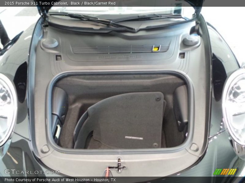 Black / Black/Garnet Red 2015 Porsche 911 Turbo Cabriolet