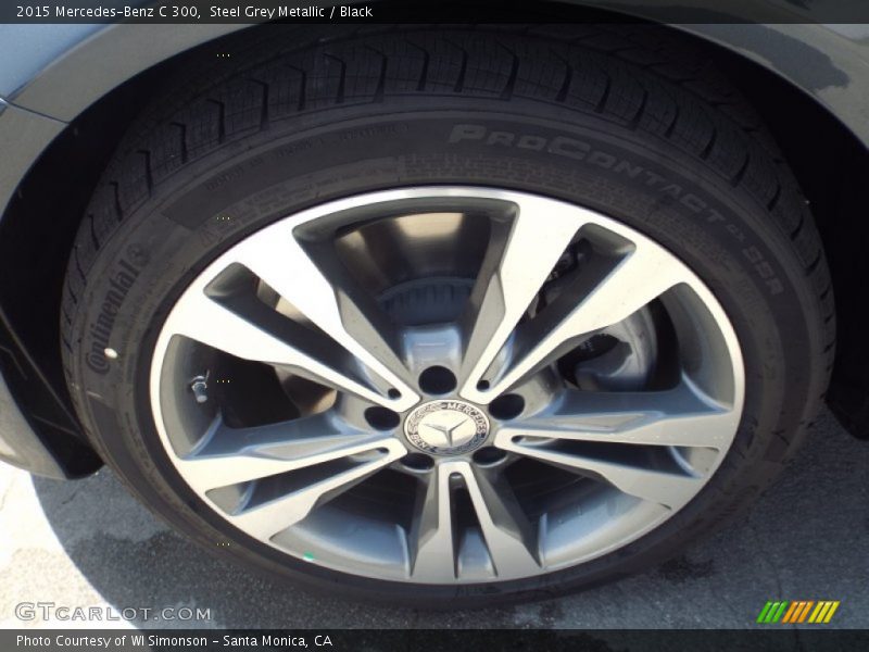 Steel Grey Metallic / Black 2015 Mercedes-Benz C 300