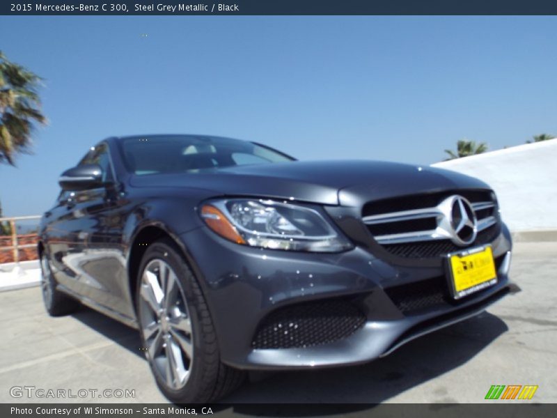 Steel Grey Metallic / Black 2015 Mercedes-Benz C 300