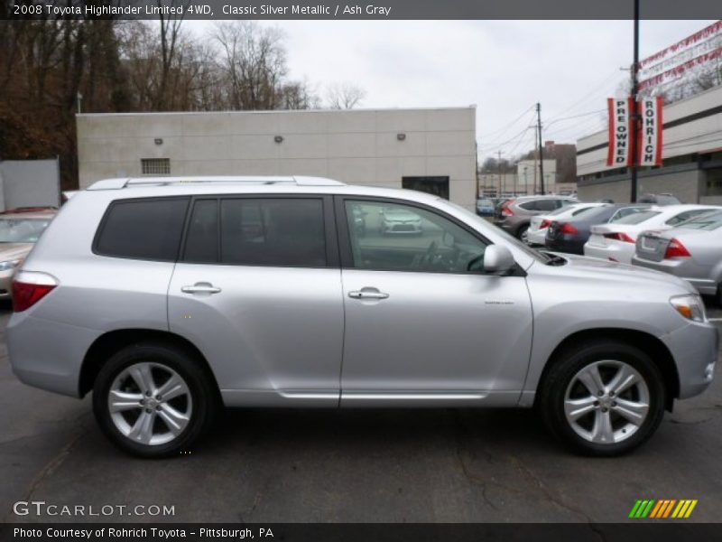 Classic Silver Metallic / Ash Gray 2008 Toyota Highlander Limited 4WD
