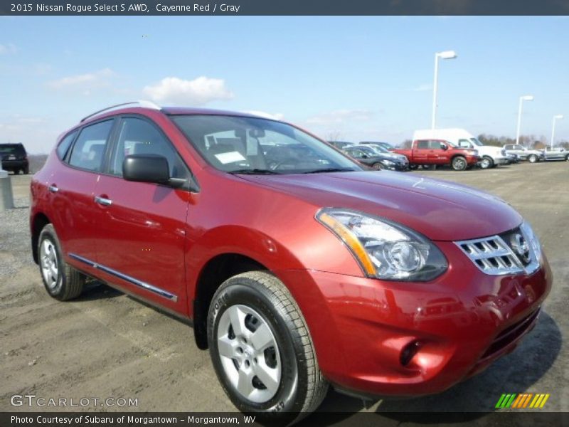 Cayenne Red / Gray 2015 Nissan Rogue Select S AWD