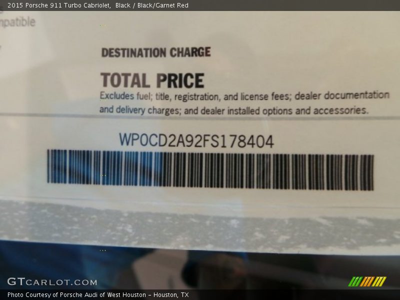 Black / Black/Garnet Red 2015 Porsche 911 Turbo Cabriolet