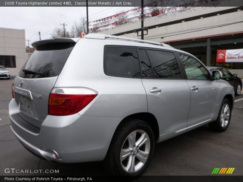 Classic Silver Metallic / Ash Gray 2008 Toyota Highlander Limited 4WD