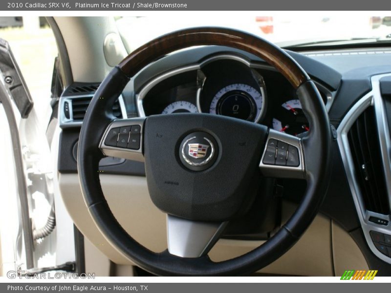 Platinum Ice Tricoat / Shale/Brownstone 2010 Cadillac SRX V6