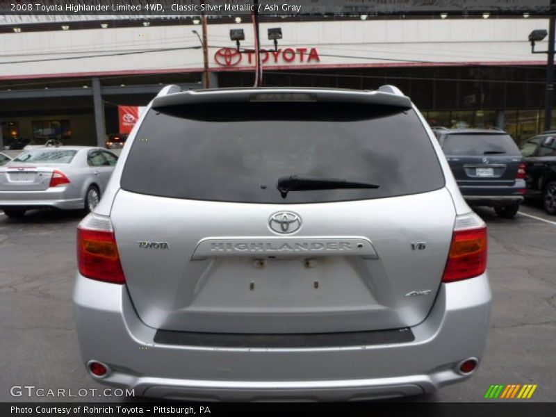 Classic Silver Metallic / Ash Gray 2008 Toyota Highlander Limited 4WD