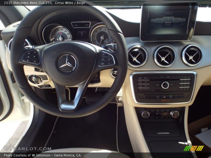 Cirrus White / Beige 2015 Mercedes-Benz CLA 250
