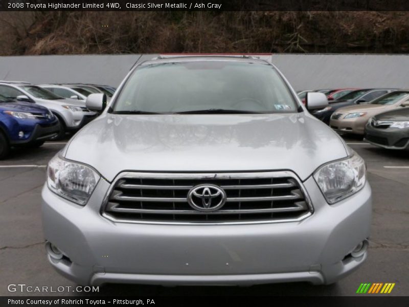Classic Silver Metallic / Ash Gray 2008 Toyota Highlander Limited 4WD