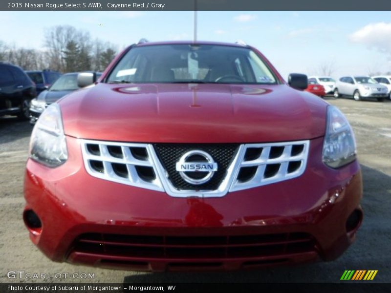 Cayenne Red / Gray 2015 Nissan Rogue Select S AWD