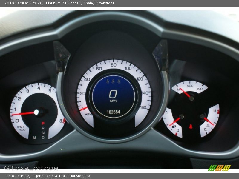 Platinum Ice Tricoat / Shale/Brownstone 2010 Cadillac SRX V6