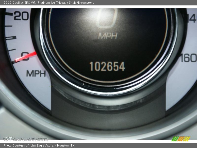 Platinum Ice Tricoat / Shale/Brownstone 2010 Cadillac SRX V6