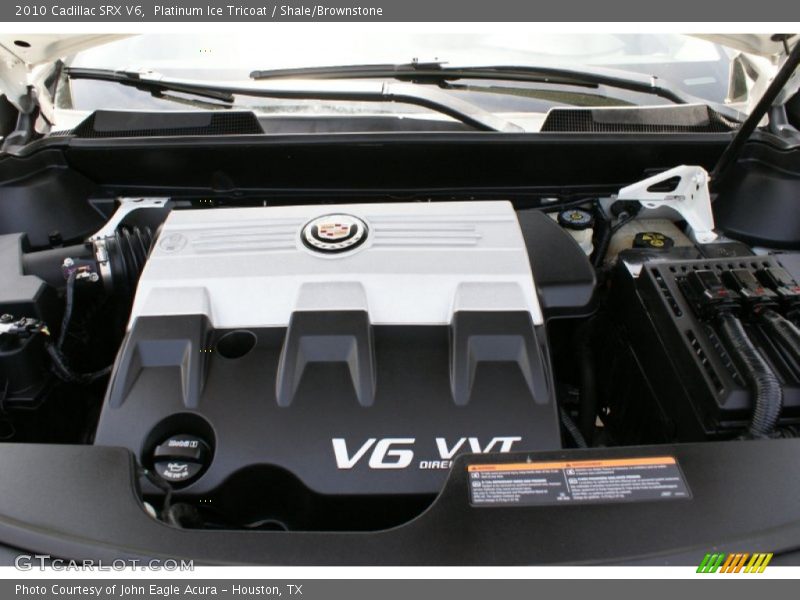 Platinum Ice Tricoat / Shale/Brownstone 2010 Cadillac SRX V6