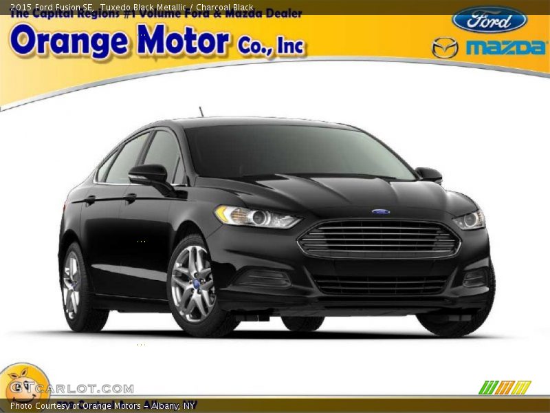 Tuxedo Black Metallic / Charcoal Black 2015 Ford Fusion SE