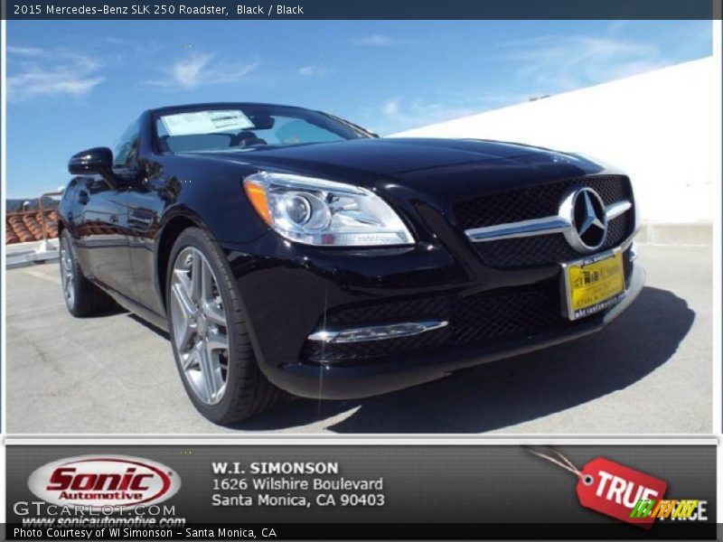 Black / Black 2015 Mercedes-Benz SLK 250 Roadster