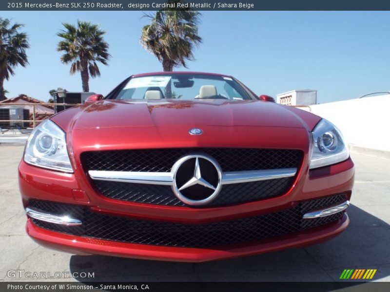 designo Cardinal Red Metallic / Sahara Beige 2015 Mercedes-Benz SLK 250 Roadster