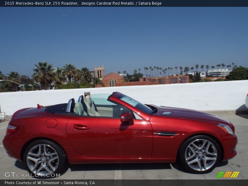 designo Cardinal Red Metallic / Sahara Beige 2015 Mercedes-Benz SLK 250 Roadster