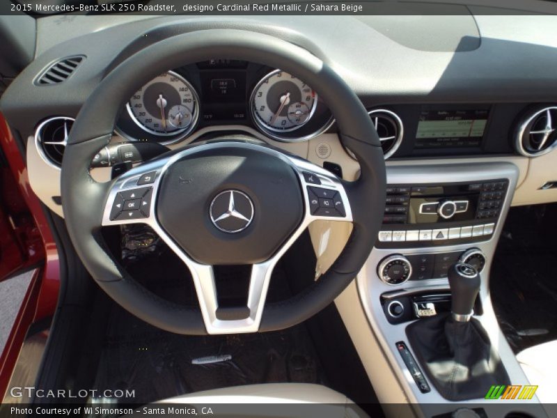 designo Cardinal Red Metallic / Sahara Beige 2015 Mercedes-Benz SLK 250 Roadster