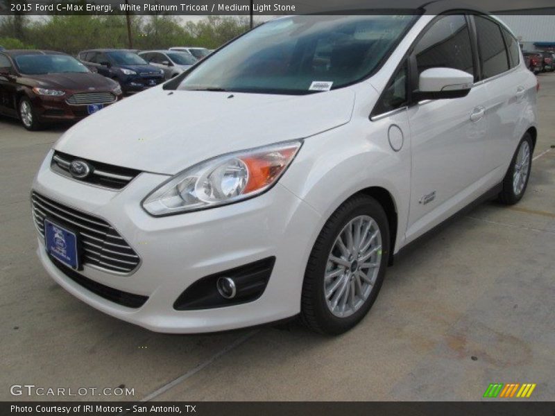 White Platinum Tricoat / Medium Light Stone 2015 Ford C-Max Energi