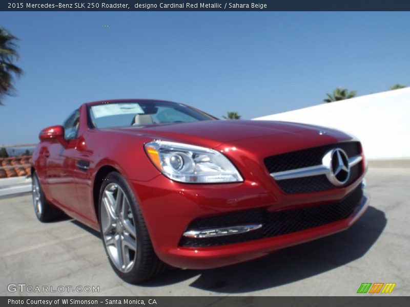 designo Cardinal Red Metallic / Sahara Beige 2015 Mercedes-Benz SLK 250 Roadster