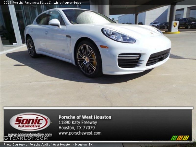 White / Luxor Beige 2015 Porsche Panamera Turbo S