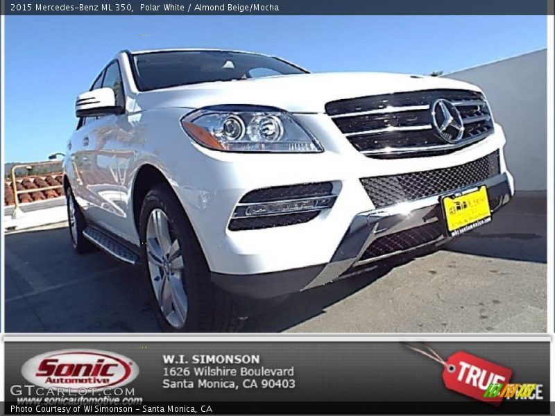 Polar White / Almond Beige/Mocha 2015 Mercedes-Benz ML 350