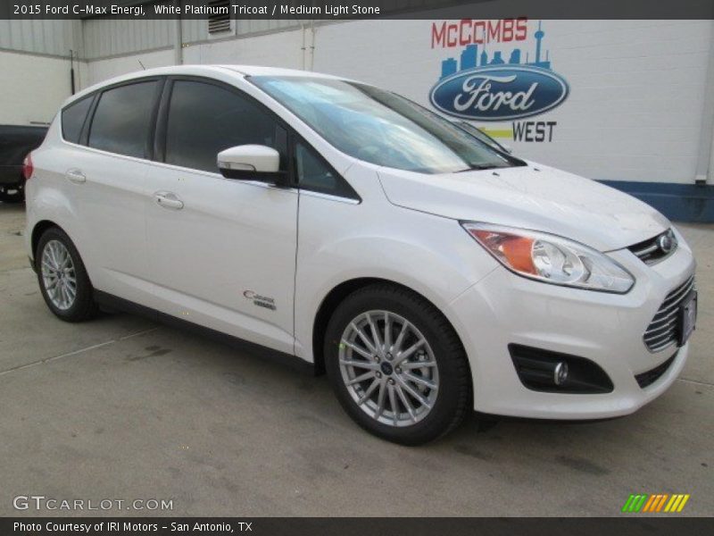 White Platinum Tricoat / Medium Light Stone 2015 Ford C-Max Energi