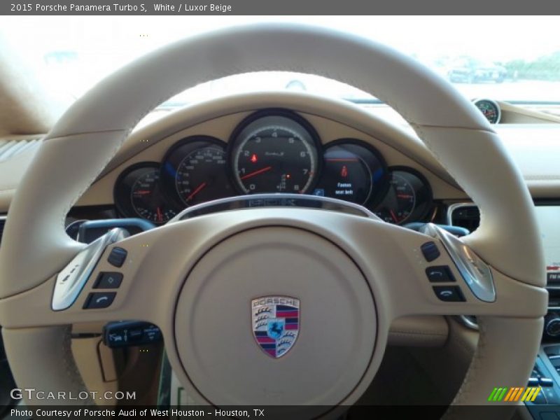 White / Luxor Beige 2015 Porsche Panamera Turbo S