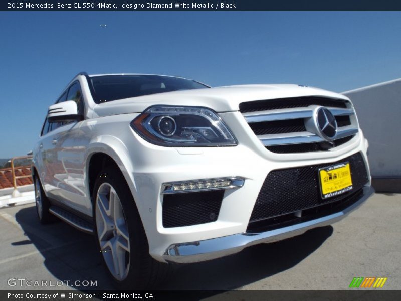 designo Diamond White Metallic / Black 2015 Mercedes-Benz GL 550 4Matic