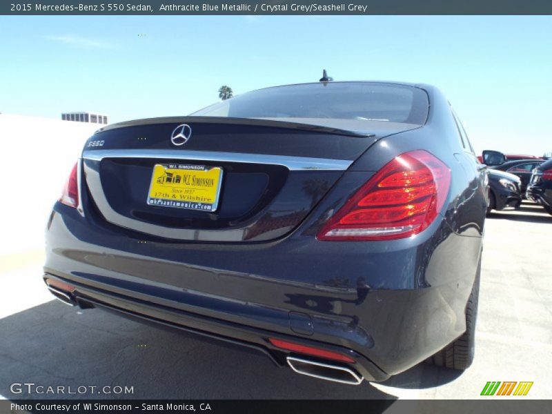 Anthracite Blue Metallic / Crystal Grey/Seashell Grey 2015 Mercedes-Benz S 550 Sedan