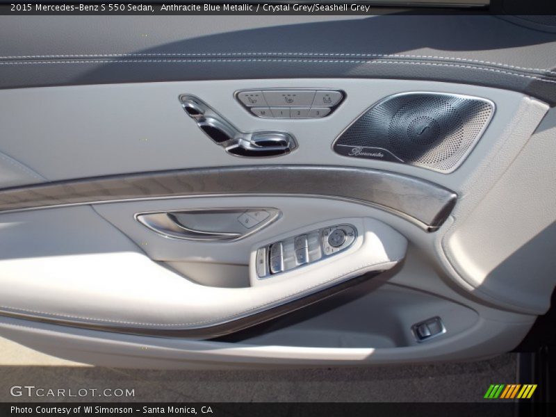Anthracite Blue Metallic / Crystal Grey/Seashell Grey 2015 Mercedes-Benz S 550 Sedan