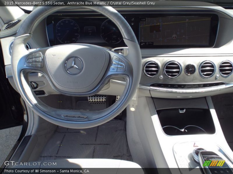 Anthracite Blue Metallic / Crystal Grey/Seashell Grey 2015 Mercedes-Benz S 550 Sedan