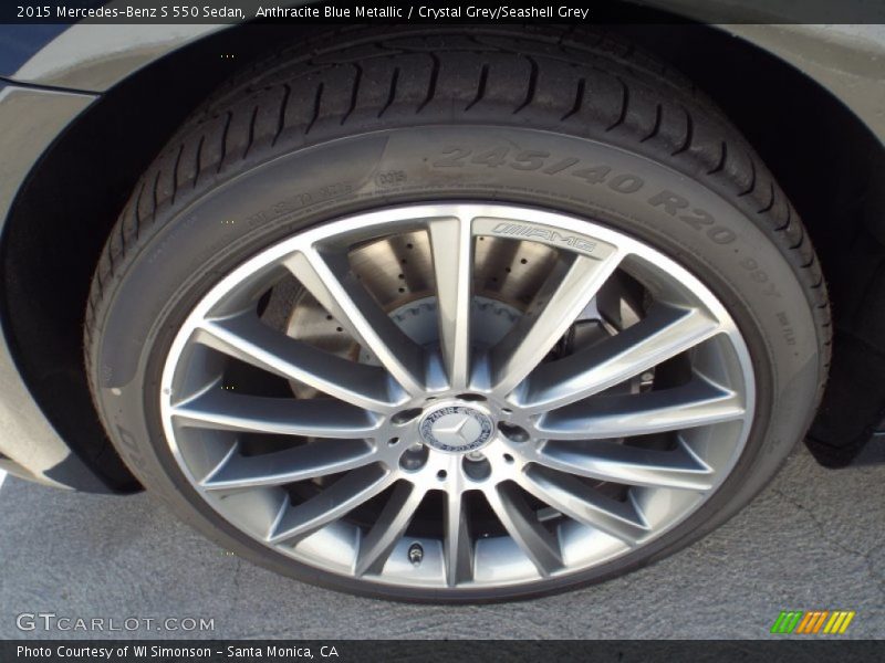 Anthracite Blue Metallic / Crystal Grey/Seashell Grey 2015 Mercedes-Benz S 550 Sedan