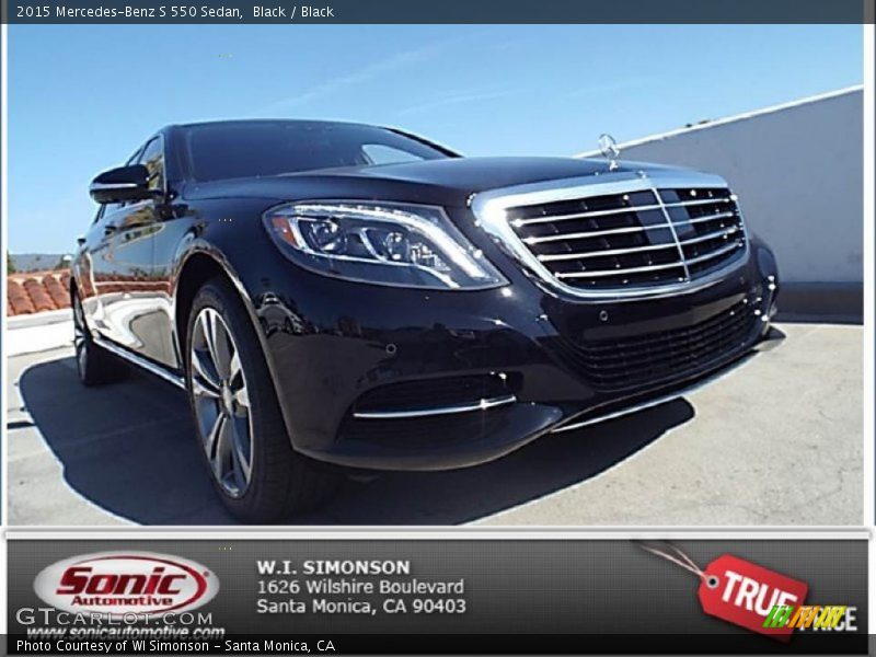 Black / Black 2015 Mercedes-Benz S 550 Sedan