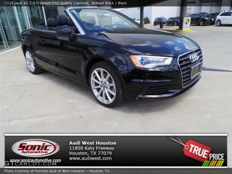 Brilliant Black / Black 2015 Audi A3 2.0 Premium Plus quattro Cabriolet