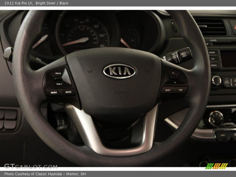 Bright Silver / Black 2012 Kia Rio LX