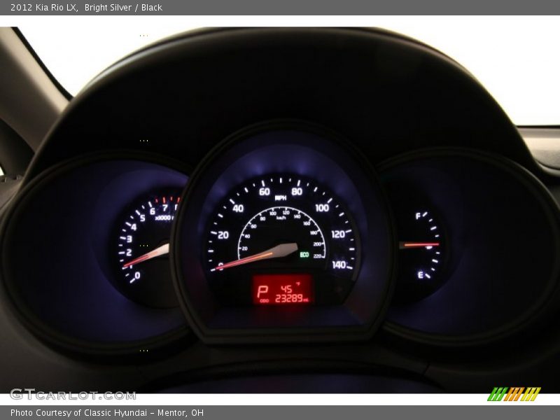 Bright Silver / Black 2012 Kia Rio LX