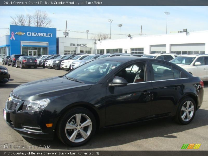 Black Granite Metallic / Jet Black/Brick 2014 Chevrolet Cruze LT