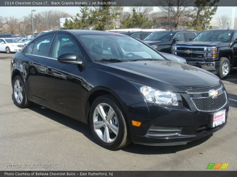 Black Granite Metallic / Jet Black/Brick 2014 Chevrolet Cruze LT